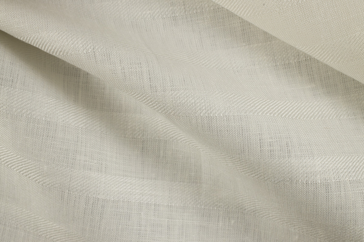 C&C Milano Fabrics | 001862 CERRO 1/2 SPINA Off White 100% Linen